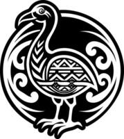 A solid style icon of extinct bird symbol vector