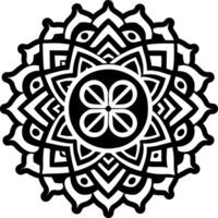 Chakra tattoo symbol icon in solid style vector
