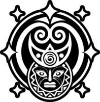 A filled style icon of maori goddess symbol vector
