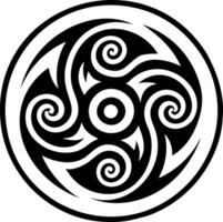 Swirl symbol icon in glyph style vector