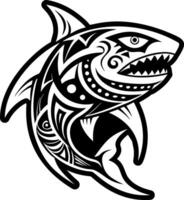 Shark symbol icon in solid style vector
