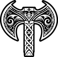 Double axe symbol icon in solid style vector