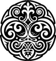 Set of Maori Tradition Symbols Glyph Style Icons vector