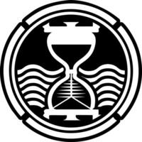 Time symbol icon in filled style vector