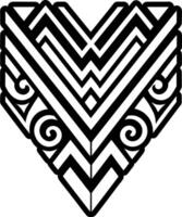Maori tapestry icon in glyph style vector