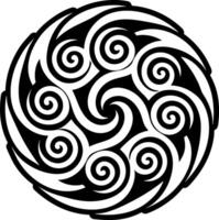 A filled style icon of spiral symbol vector