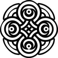 Interlocking symbol icon in glyph style vector