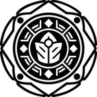 Sacred stone symbol icon in solid style vector