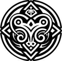 A filled style icon of tribal sign symbol vector