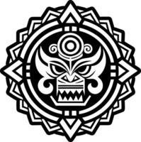 A filled style icon of earthquake god symbol vector