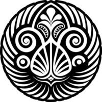 A filled style icon of paua shell symbol vector