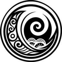 A glyph style icon of wave symbol vector