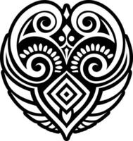 Maori manaia icon in filled style vector