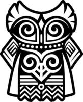 A solid style icon of maori totem symbol vector