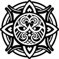 Maori sign icon in glyph style vector