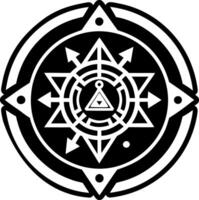 Sacred symbol icon in solid style vector