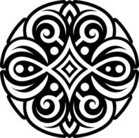 Maori pattern icon in filled style vector