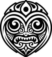 Maori mythology symbol icon in solid style vector