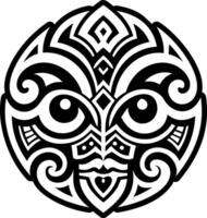 A solid style icon of ancient tattoo vector