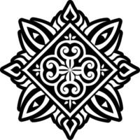 A solid style icon of tapa cloth symbol vector