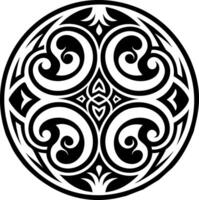 Koru pattern icon in glyph style vector