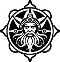 A filled style icon of ancient god symbol vector