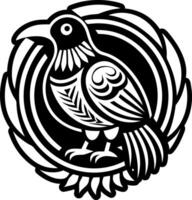 Bird symbol icon in solid style vector