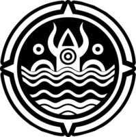 Water symbol icon in glyph style vector