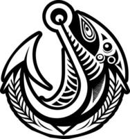 Fish symbol icon in glyph style vector