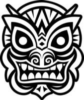 A solid style icon of maori hei symbol vector