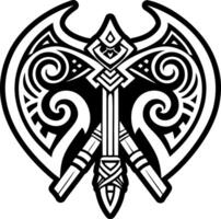 Taiaha weapon symbol icon in solid style vector