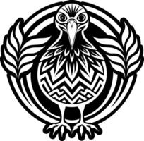 Flightless bird icon in glyph style vector