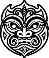 A glyph style icon of maori mask symbol vector