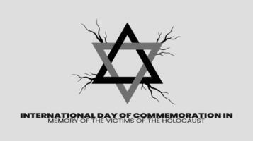 International Day of Commemoration in Memory of the Victims of the Holocaust vector