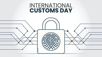 International customs day template. January 26th International Customs Day template, banner. vector
