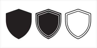 Shield guard icon stencil-filled flat design illustration vector