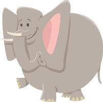 funny cartoon elephant wild animal character vector