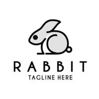 minimalist rabbit logo design. vector