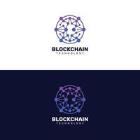 Modern Blockchain Technology Logo vector