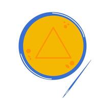 Korean Dalgona sugar toffees, sweets with signs triangle. Flat illustration. vector