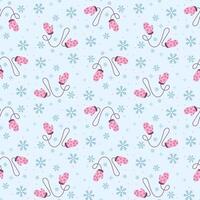 Seamless pattern of winter mittens. Digital paper repeating background for fabric, wallpaper, wrapping paper and surface design. vector