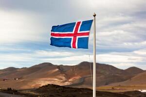 The flag of Iceland photo