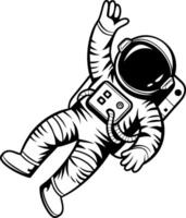 Illustration of Floating Astronaut in Space Suit for Science and Universe Themes vector