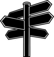 Blank Directional Signpost Illustration for Navigation and Choice Concepts vector