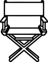 of Classic Directors Chair for Film and Production Industry Graphics vector
