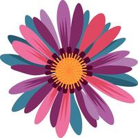 Vibrant Colorful Floral Design with Radiant Petals vector