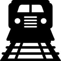 Train Locomotive Front View on Tracks for Transportation Apps and Signage Design vector