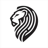 Bold Lion Head Silhouette Design for Creative Projects vector