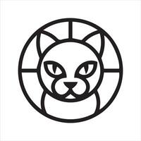 Fox head with ring icon a illustration vector