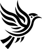 Elegant Abstract Bird Silhouette Flying Design vector